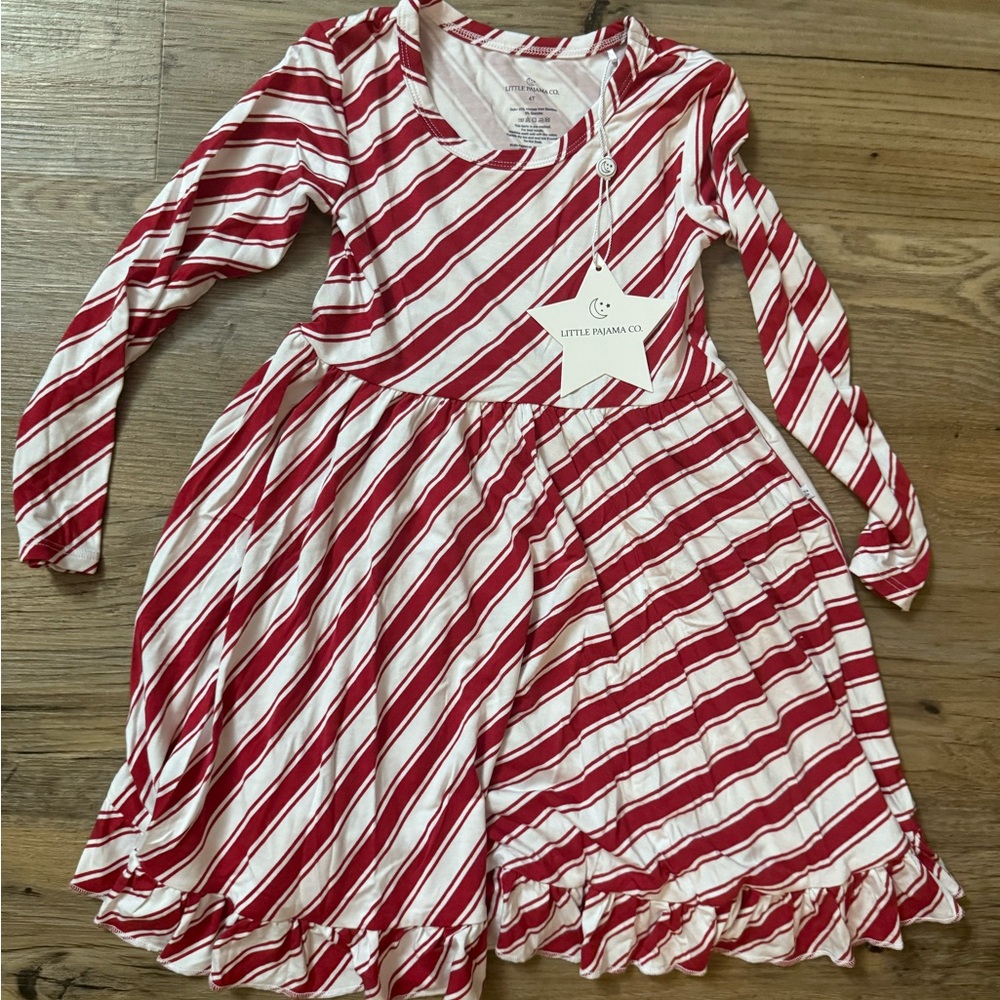Candy Cane Bamboo Red and White Striped Dress